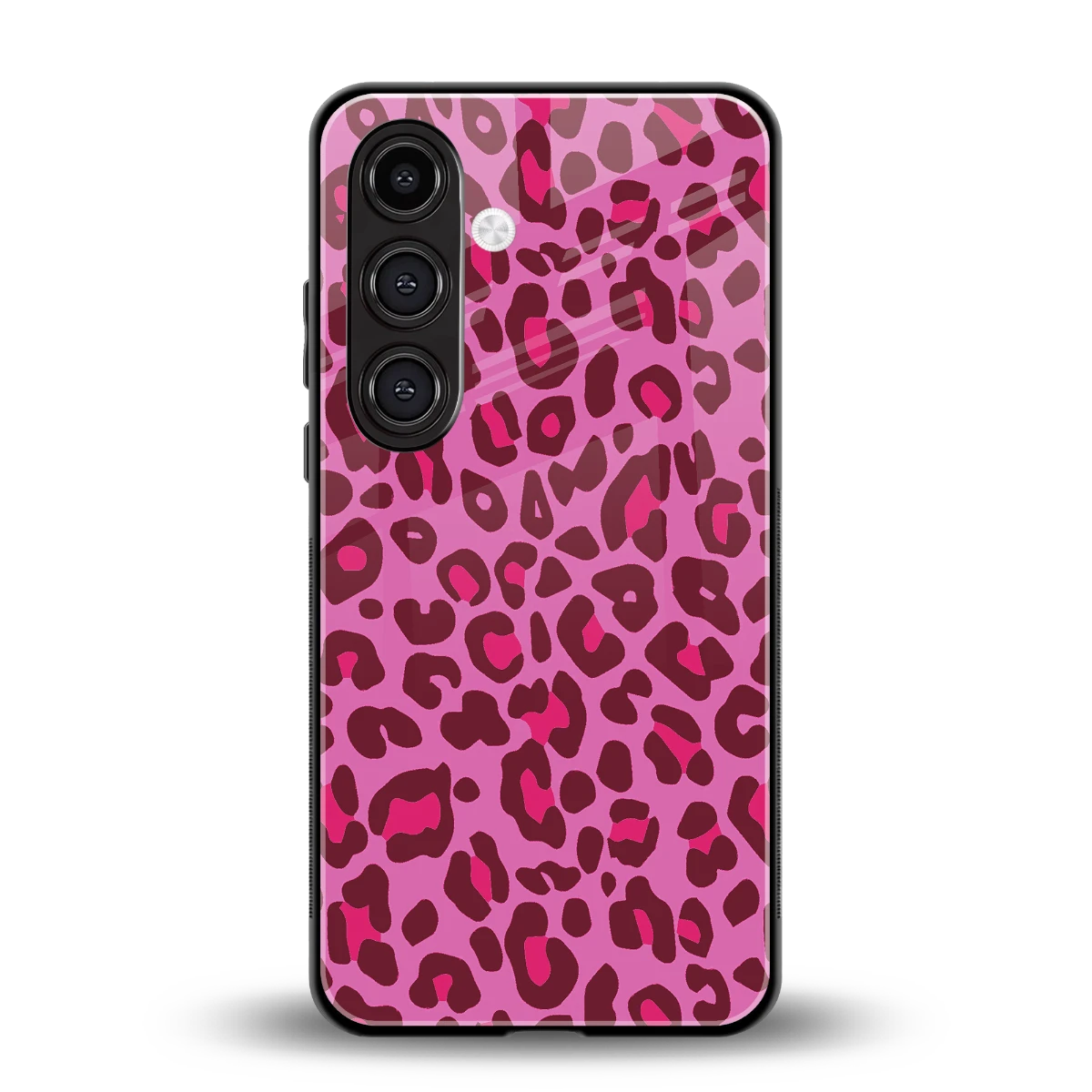 Leopard Pink back phone cover | glass case for samsung galaxy s24 fe