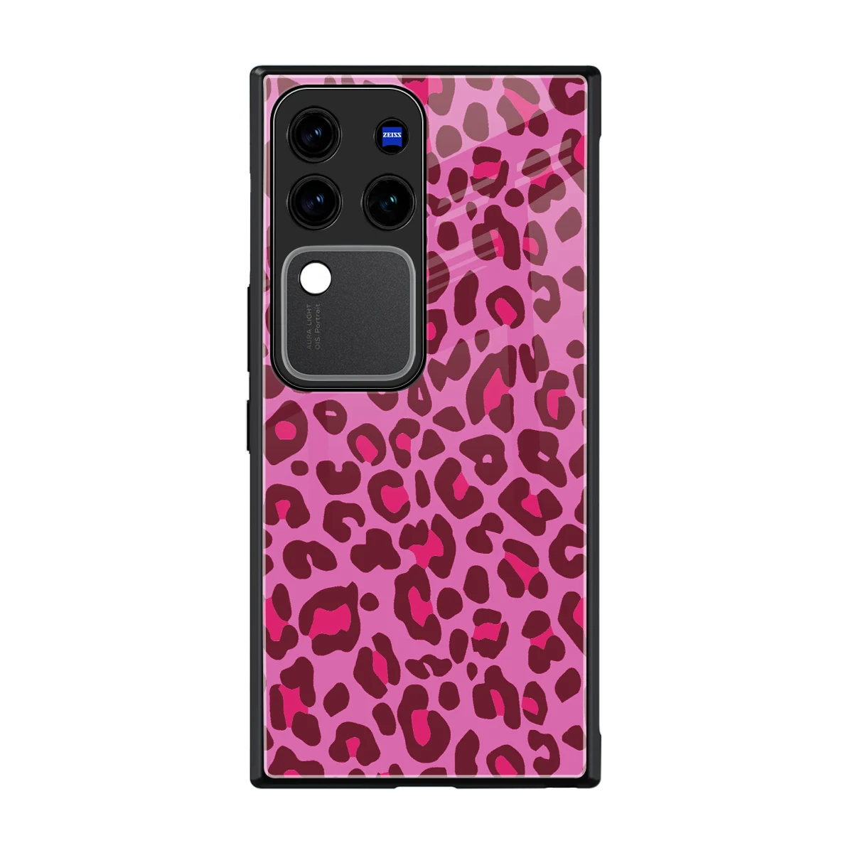 Leopard Pink back phone cover | glass case forvivo v30 pro