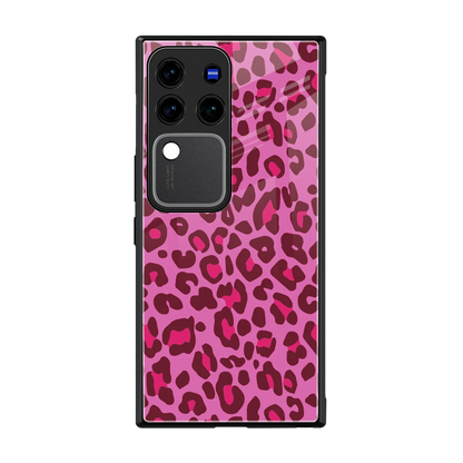 Leopard Pink back phone cover | glass case forvivo v30 pro