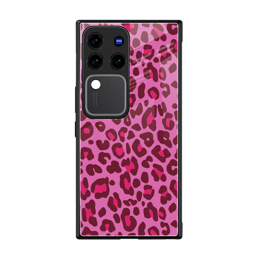 Leopard Pink back phone cover | glass case forvivo v30 pro