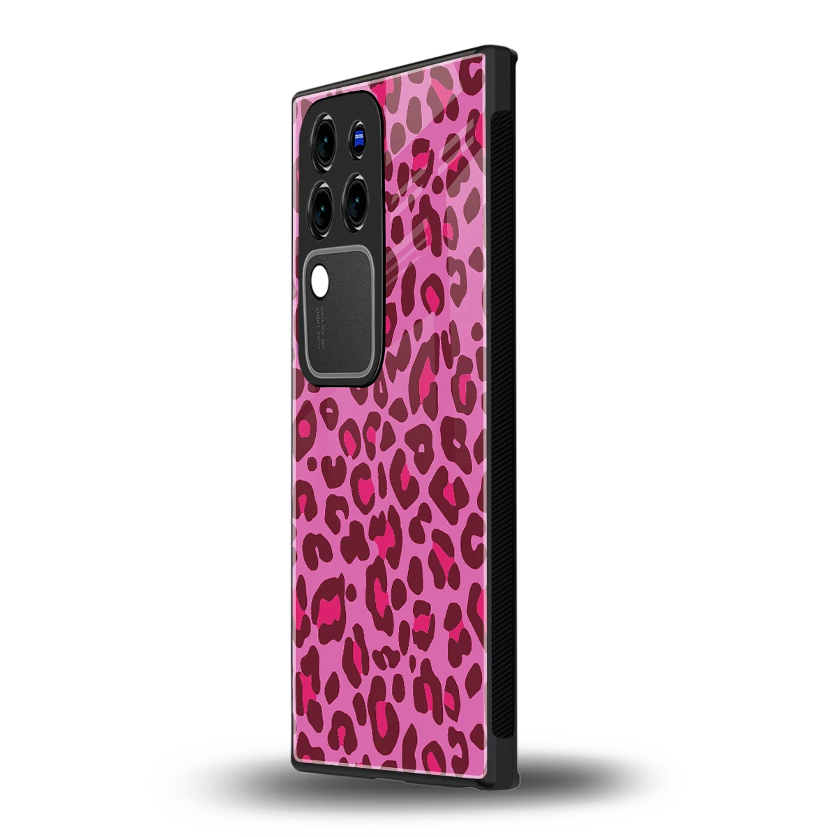 Leopard Pinkvivo v30 pro mobile cover | shockproof glass phone case