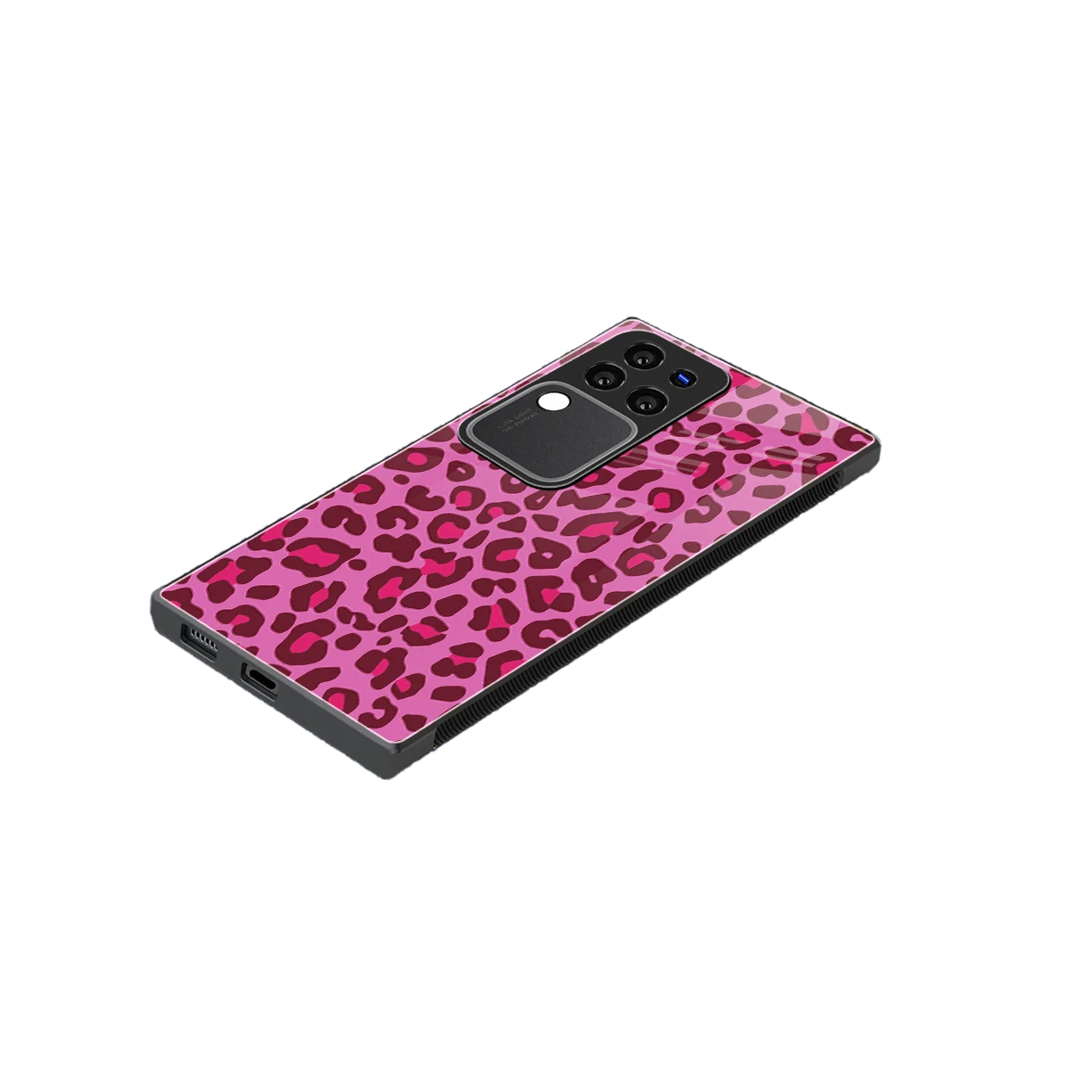 Leopard Pink stylish phone case forvivo v30 pro | glossy glass and slim fit