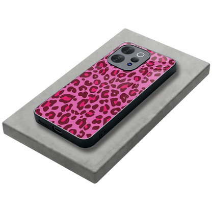 Leopard Pink stylish phone case for vivo v70 elite | glossy glass and slim fit