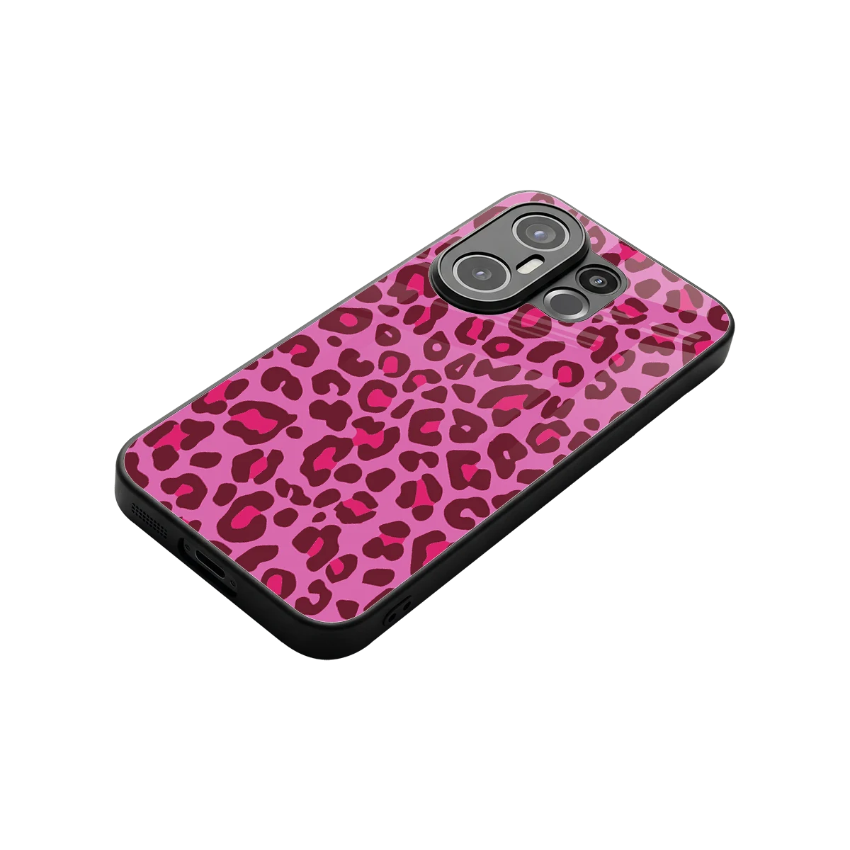 Leopard Pink stylish phone case for vivo x200 fe | glossy glass and slim fit
