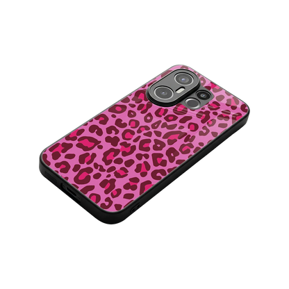 Leopard Pink stylish phone case for vivo x200 fe | glossy glass and slim fit