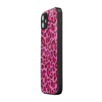 Leopard Pink iphone 12 mobile cover | shockproof glass phone case