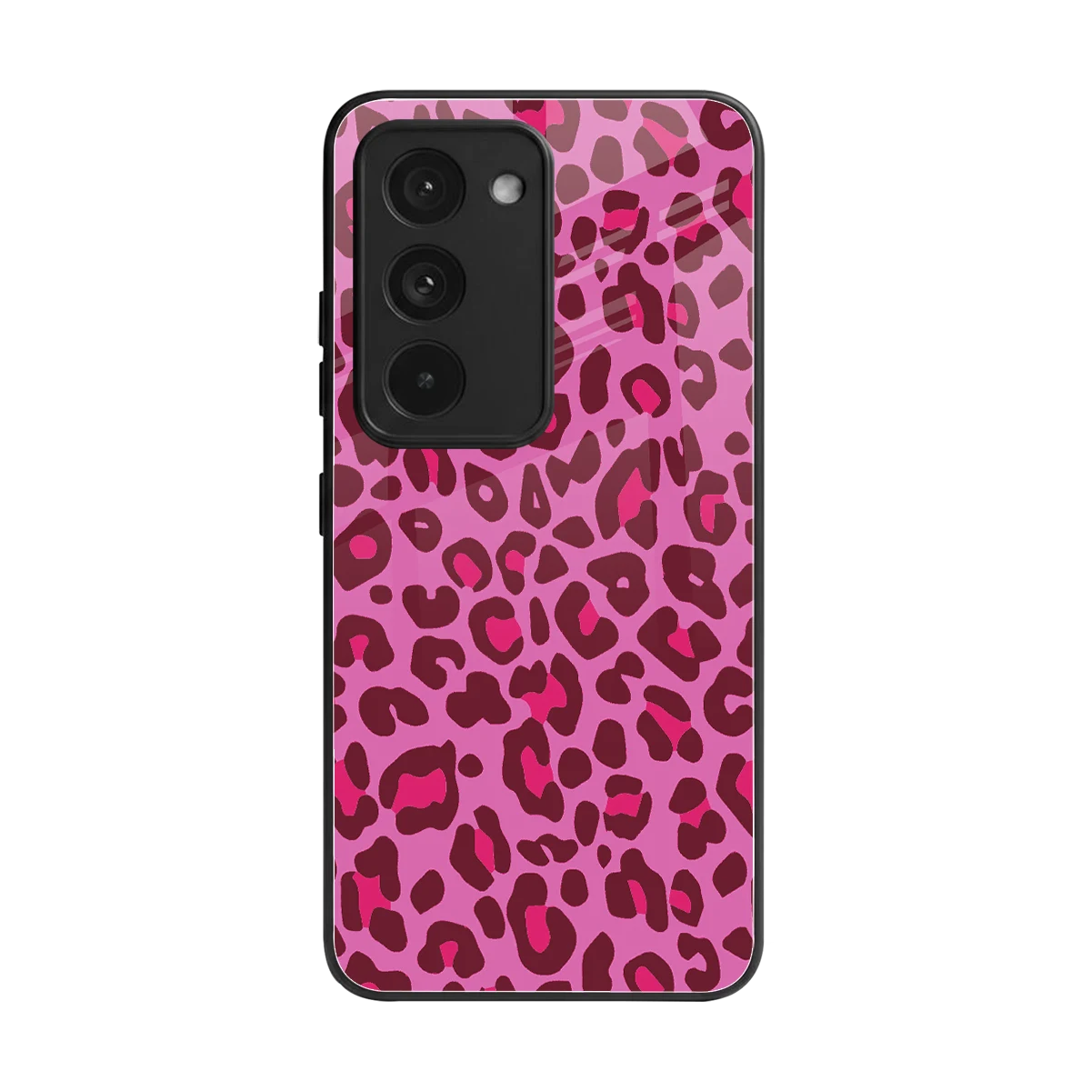 Leopard Pink back phone cover | glass case for redmi 15 5g