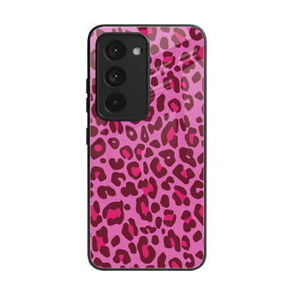 Leopard Pink back phone cover | glass case for redmi 15 5g