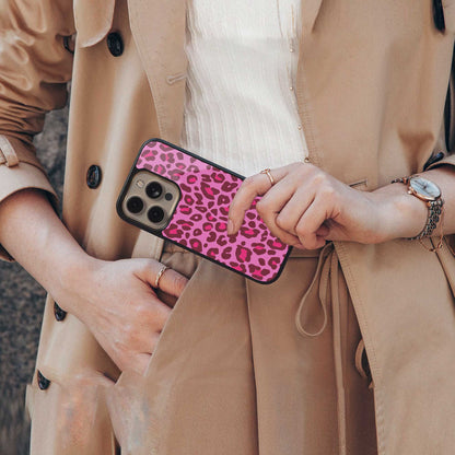Leopard Pink Phone Case for Iphone 16 | Glass Case