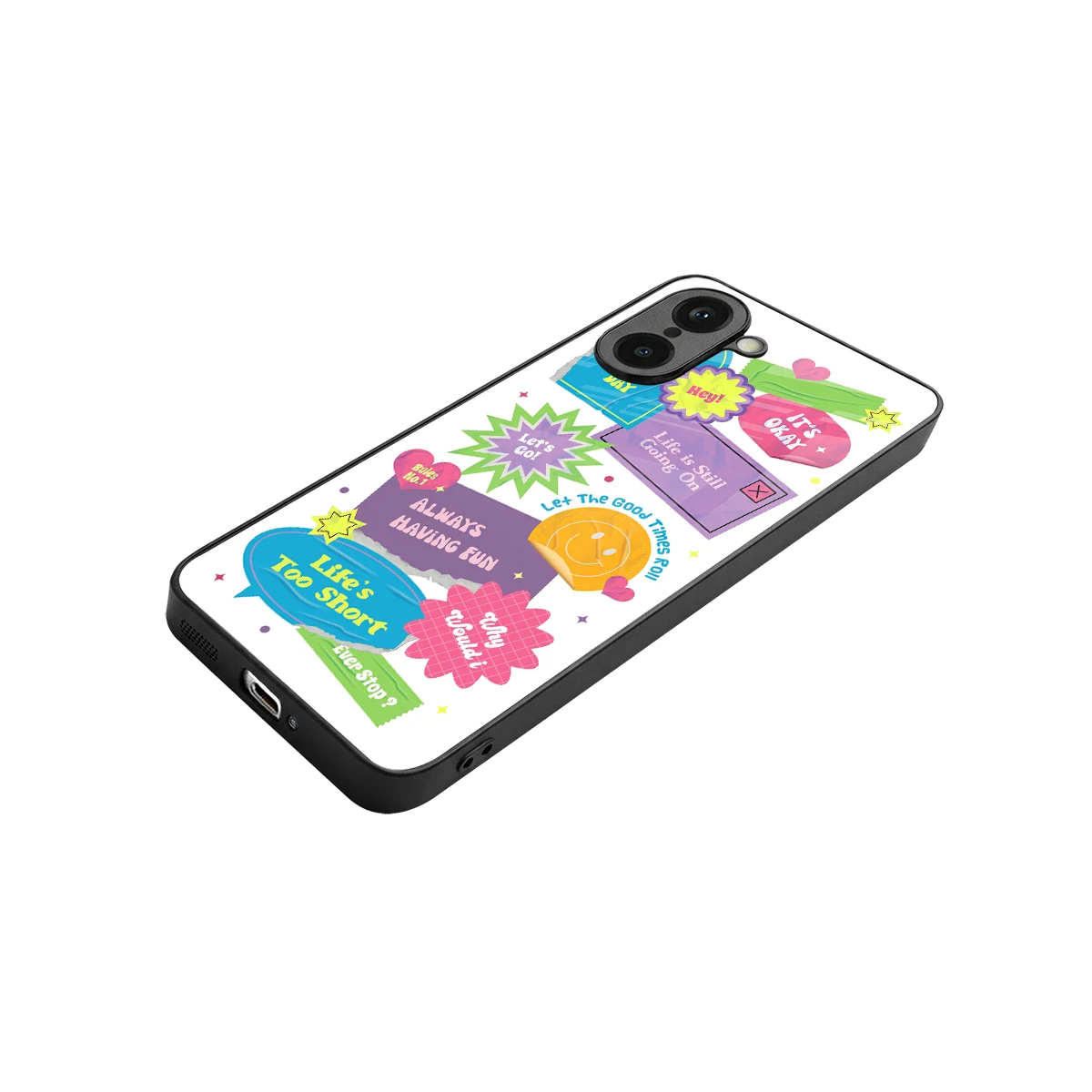 Lesss Go stylish phone case for oneplus nord ce5 5g | glossy glass and slim fit