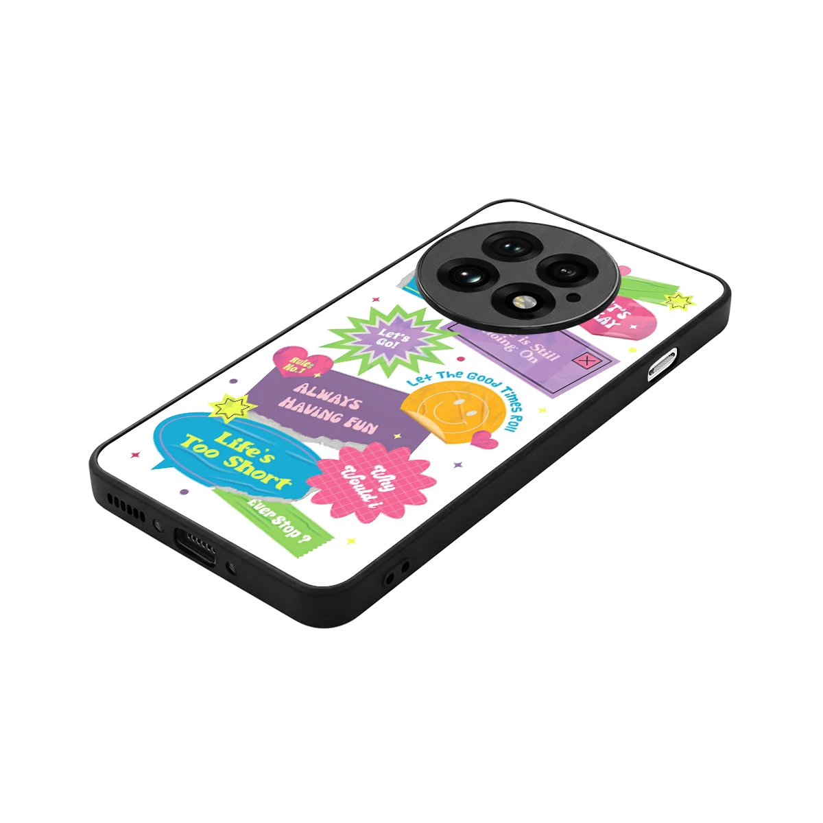 Lesss Go stylish phone case for oneplus 13 | glossy glass and slim fit