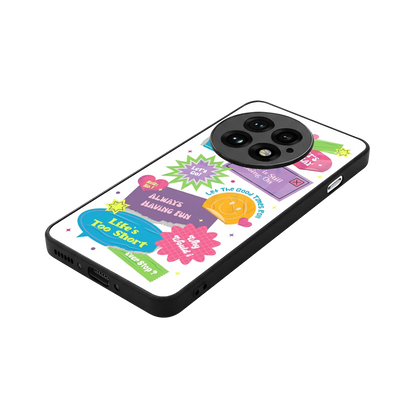 Lesss Go stylish phone case for oneplus 13 | glossy glass and slim fit