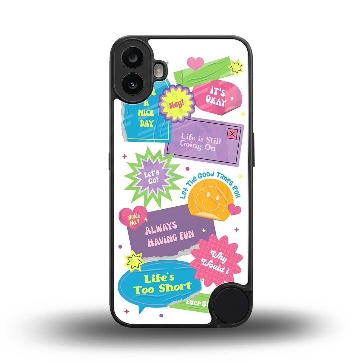 Lesss Go back phone cover | glass case for cmf nothing phone 1