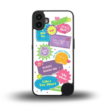 Lesss Go back phone cover | glass case for cmf nothing phone 1