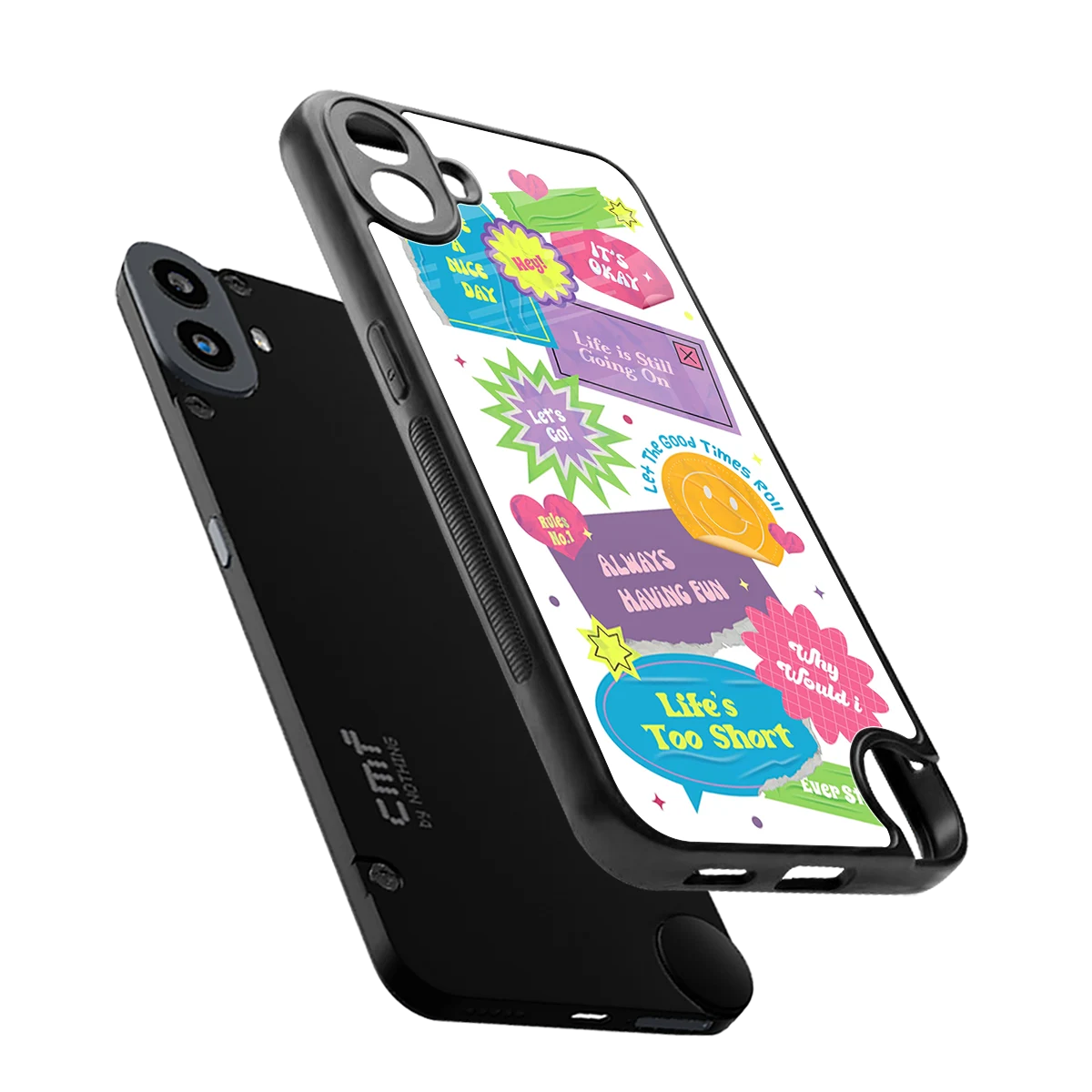 Lesss Go sleek cmf nothing phone 1 cover with tempered glass back and TPU edges