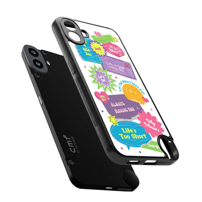 Lesss Go sleek cmf nothing phone 1 cover with tempered glass back and TPU edges