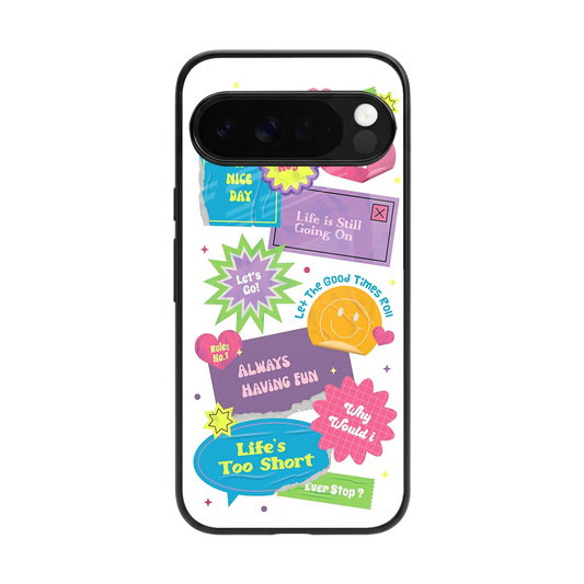Lesss Go back phone cover | glass case for google pixel 10 pro xl