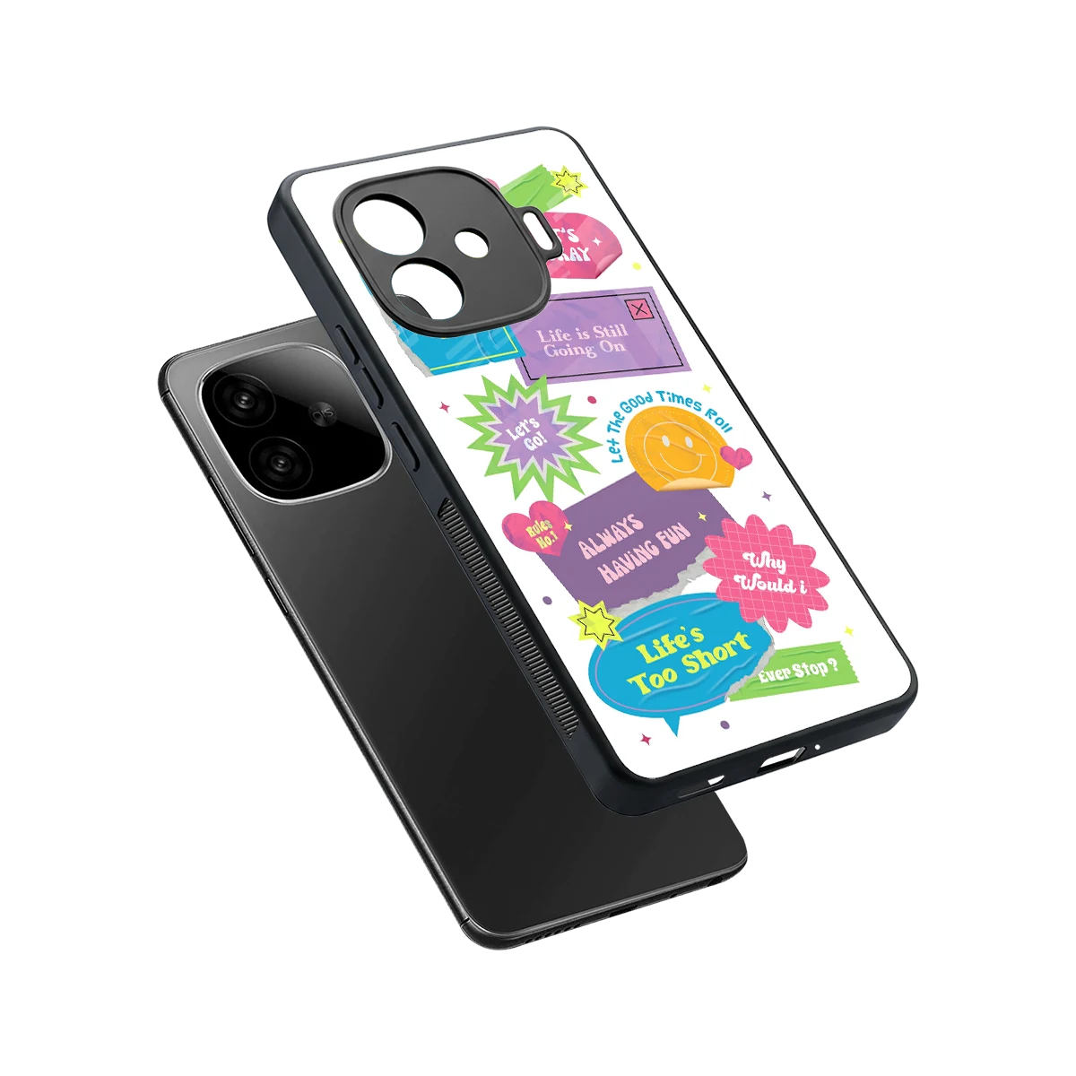 Lesss Go sleek iqoo neo 10r 5g cover with tempered glass back and TPU edges