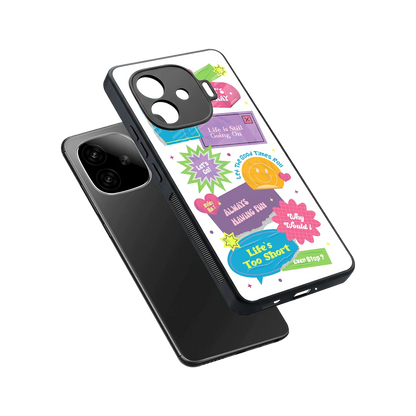 Lesss Go sleek iqoo neo 10r 5g cover with tempered glass back and TPU edges