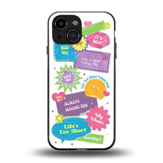 Lesss Go back phone cover | glass case for iphone 12 mini