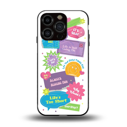 Lesss Go back phone cover | glass case for iphone 13 pro