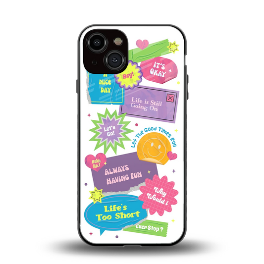 Lesss Go back phone cover | glass case for iphone 13
