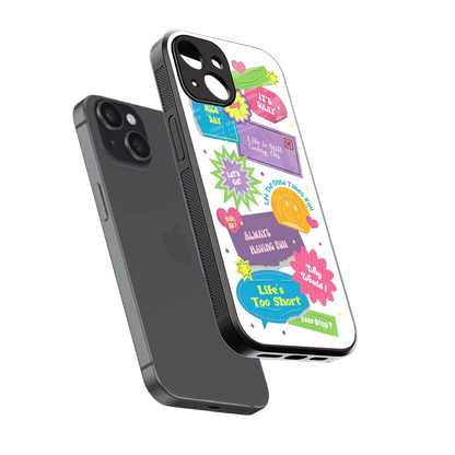 Lesss Go sleek iphone 14 cover with tempered glass back and TPU edges