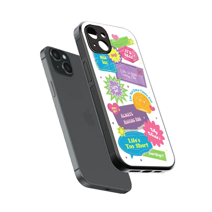 Lesss Go sleek iphone 14 plus cover with tempered glass back and TPU edges