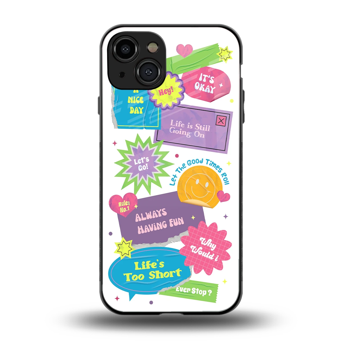 Lesss Go back phone cover | glass case for iphone 15