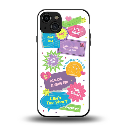 Lesss Go back phone cover | glass case for iphone 15