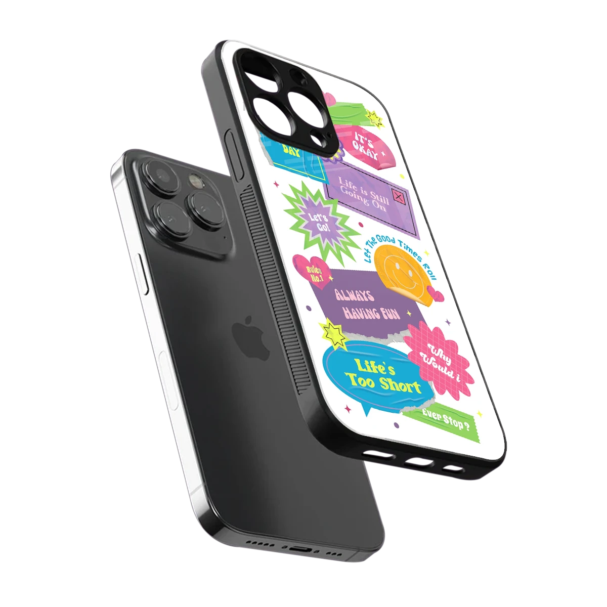 Lesss Go sleek iphone 15 pro cover with tempered glass back and TPU edges