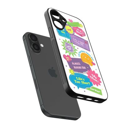 Lesss Go sleek iphone 16 plus cover with tempered glass back and TPU edges