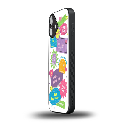 Lesss Go iphone 16 plus mobile cover | shockproof glass phone case