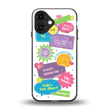 Lesss Go back phone cover | glass case for iphone 16