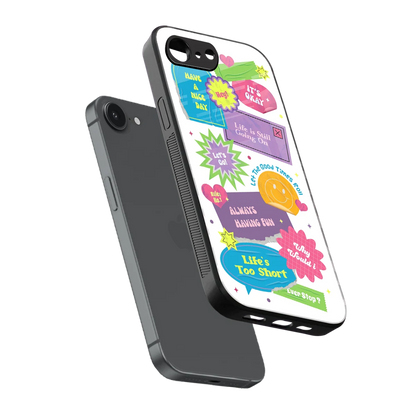 Lesss Go sleek iphone 16e cover with tempered glass back and TPU edges