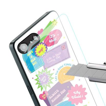 Lesss Go stylish phone case for iphone 16e | glossy glass and slim fit