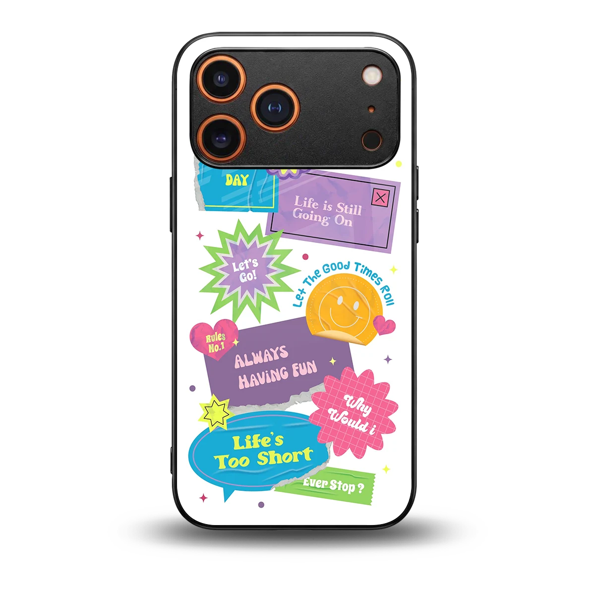 Lesss Go back phone cover | glass case for iphone 17 pro