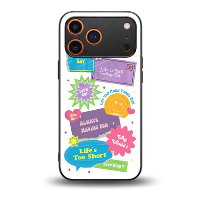 Lesss Go back phone cover | glass case for iphone 17 pro