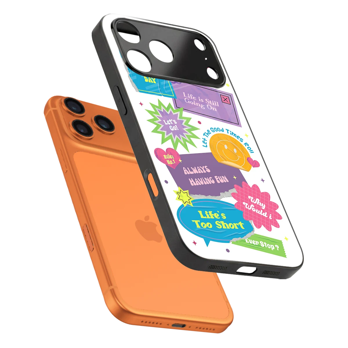 Lesss Go sleek iphone 17 pro cover with tempered glass back and TPU edges