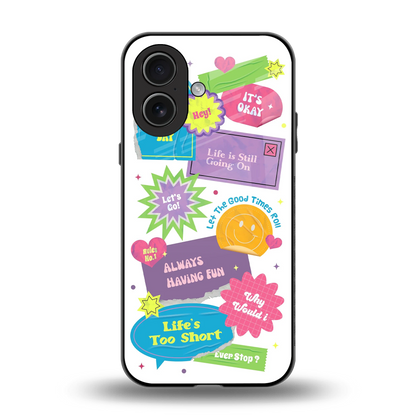 Lesss Go back phone cover | glass case for iphone 17