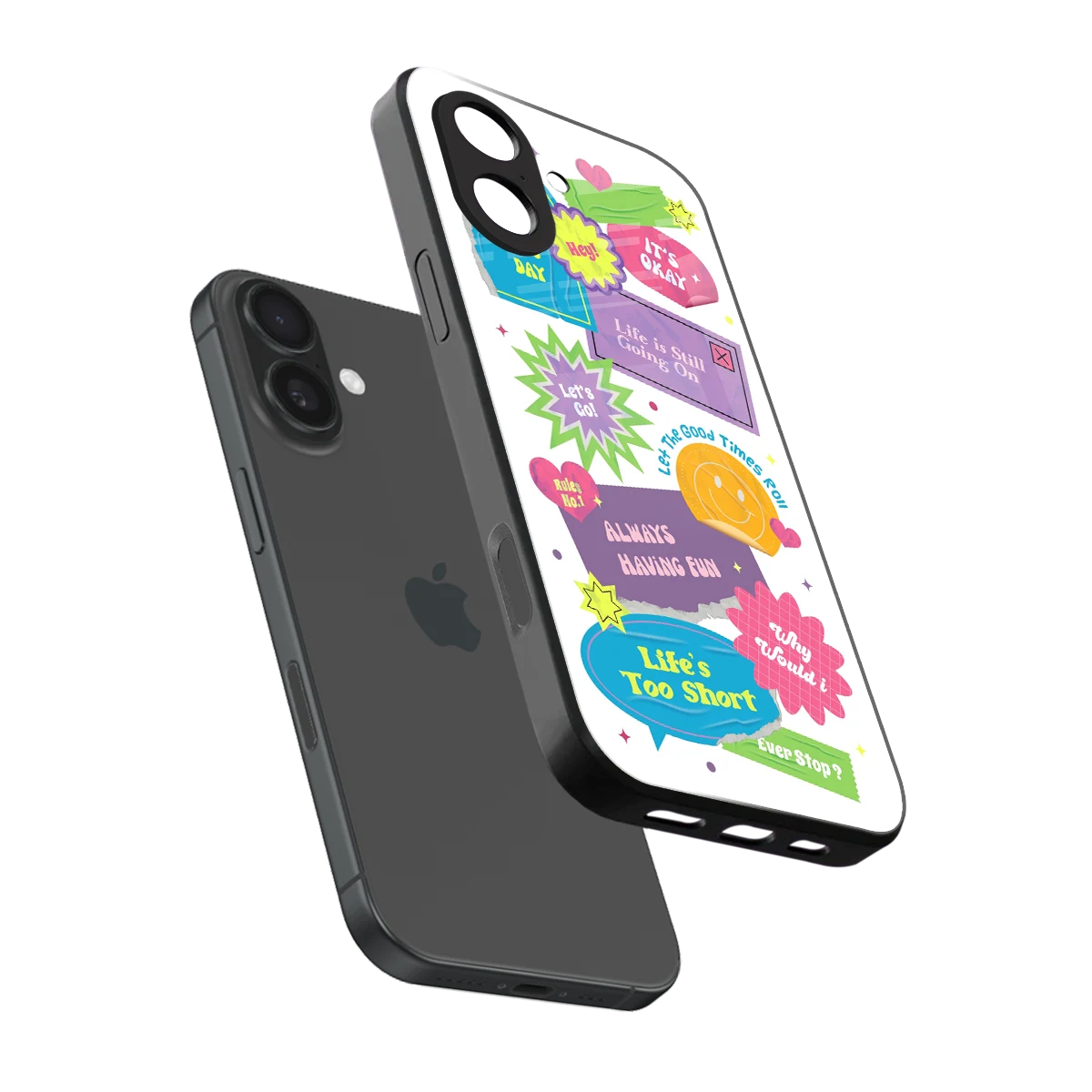 Lesss Go sleek iphone 17 cover with tempered glass back and TPU edges