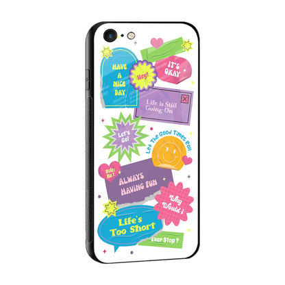 Lesss Go sleek iphone 6 cover with tempered glass back and TPU edges