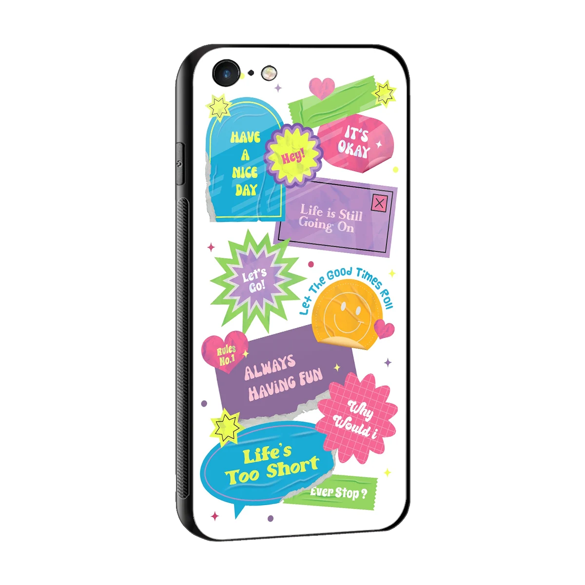 Lesss Go sleek iphone 6s cover with tempered glass back and TPU edges