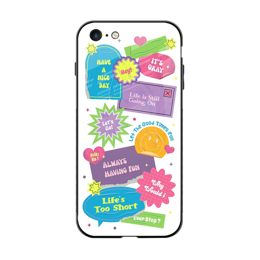 Lesss Go back phone cover | glass case for iphone 6