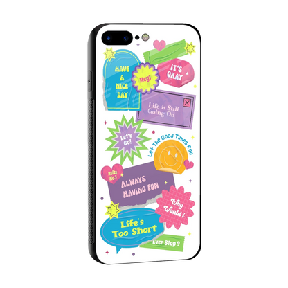 Lesss Go sleek iphone 8 plus cover with tempered glass back and TPU edges