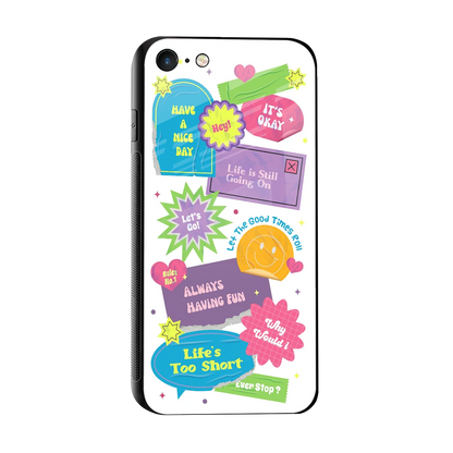 Lesss Go sleek iphone 7 cover with tempered glass back and TPU edges