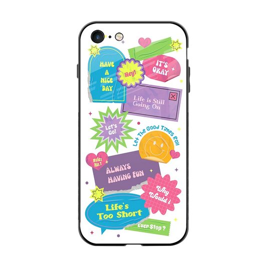 Lesss Go back phone cover | glass case for iphone 7