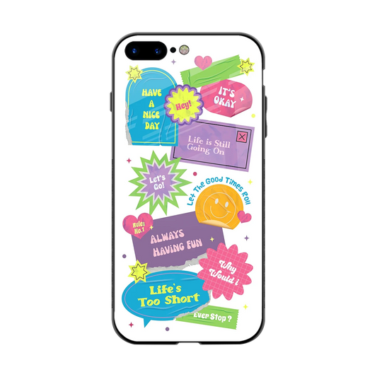 Lesss Go back phone cover | glass case for iphone 8 plus