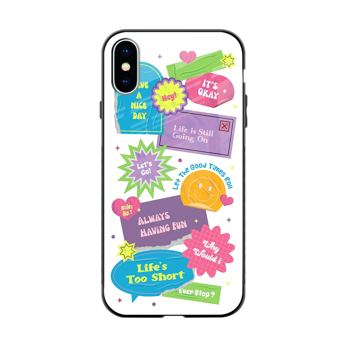 Lesss Go back phone cover | glass case for iphone x