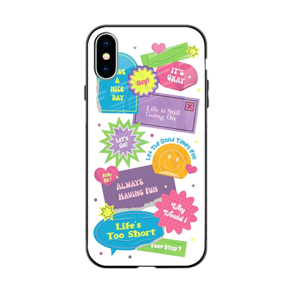 Lesss Go back phone cover | glass case for iphone x